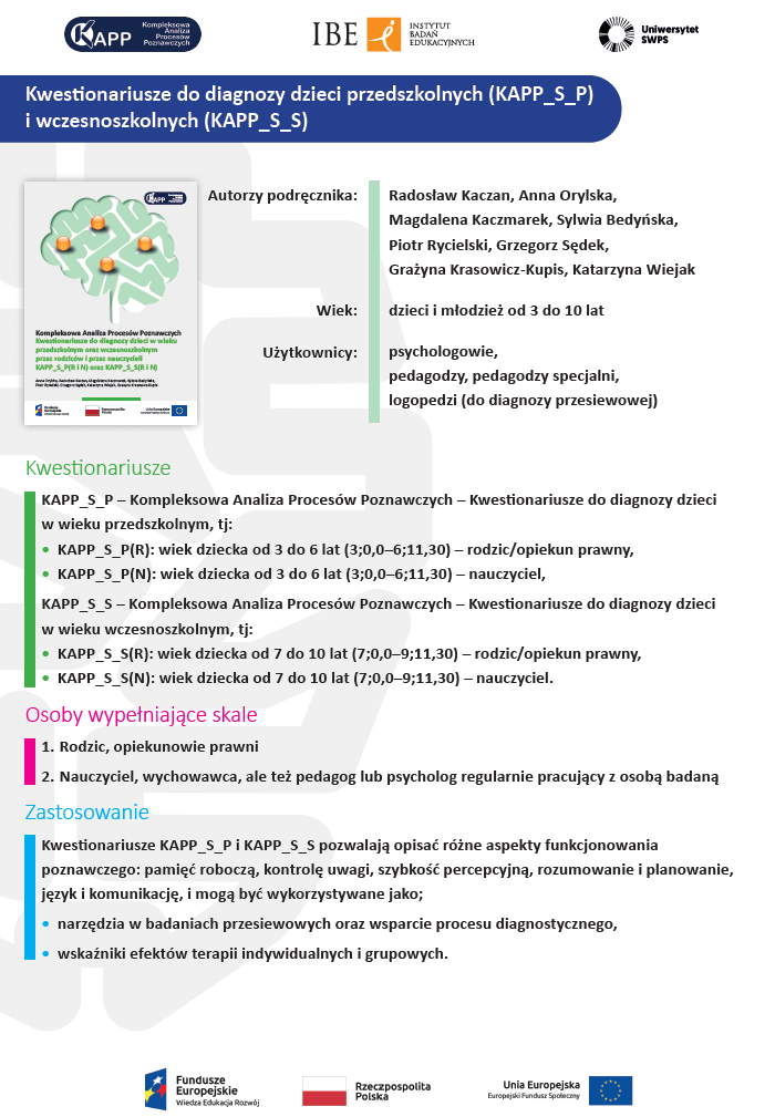 8 KAPP skale obserwacyjne dla dziedzi przedszkolnych i szkolnych 1