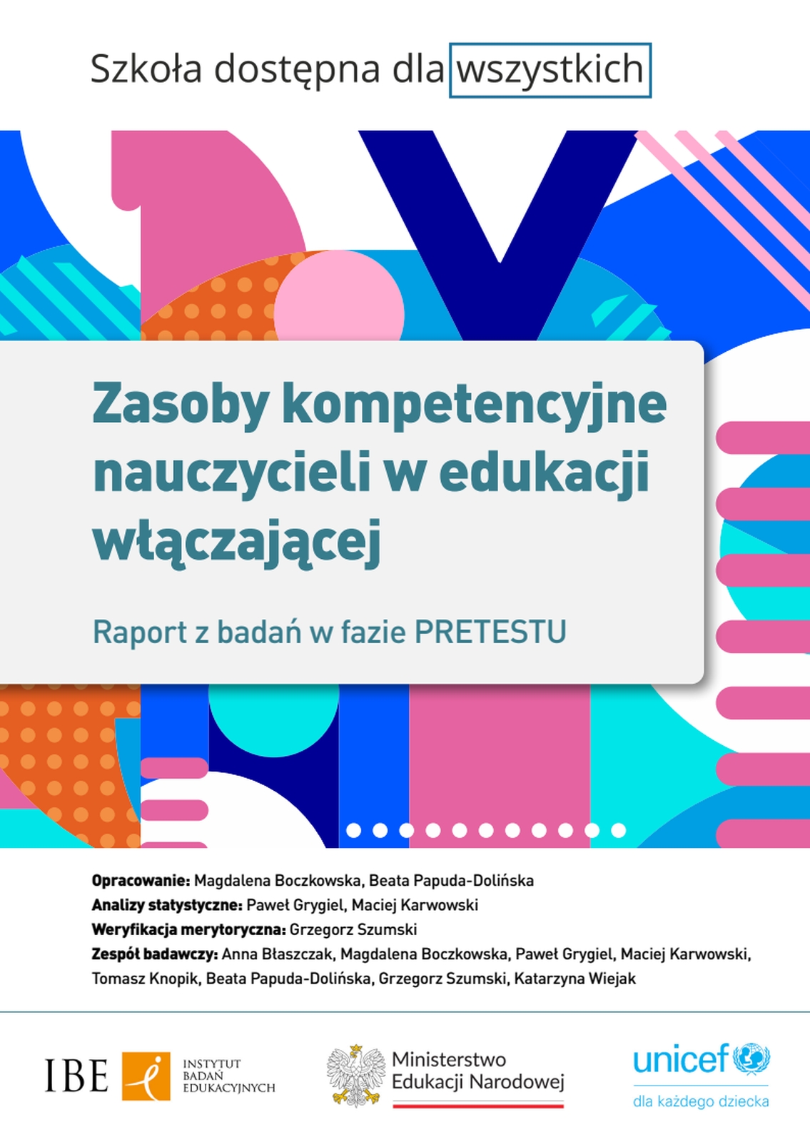 zasoby kompetencyjne nauczycieli w edukacji wlaczajacej raport z badan w fazie pretestu okladka