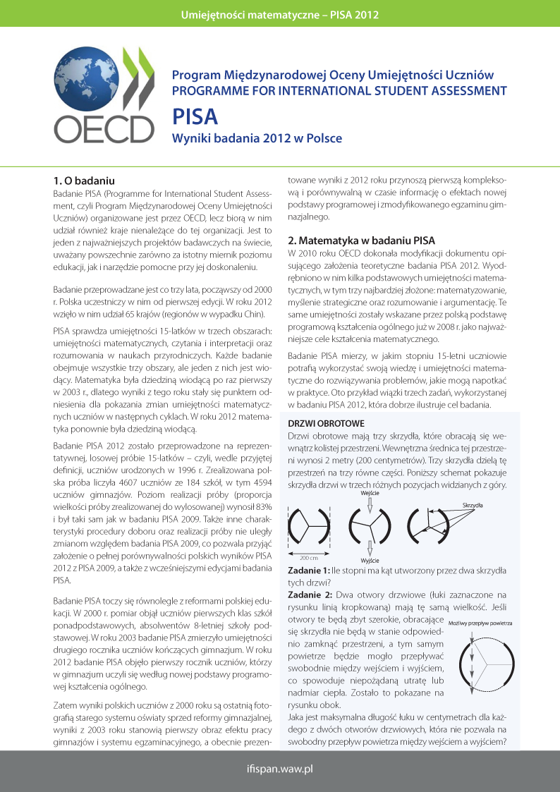 matematyka PISA 2012