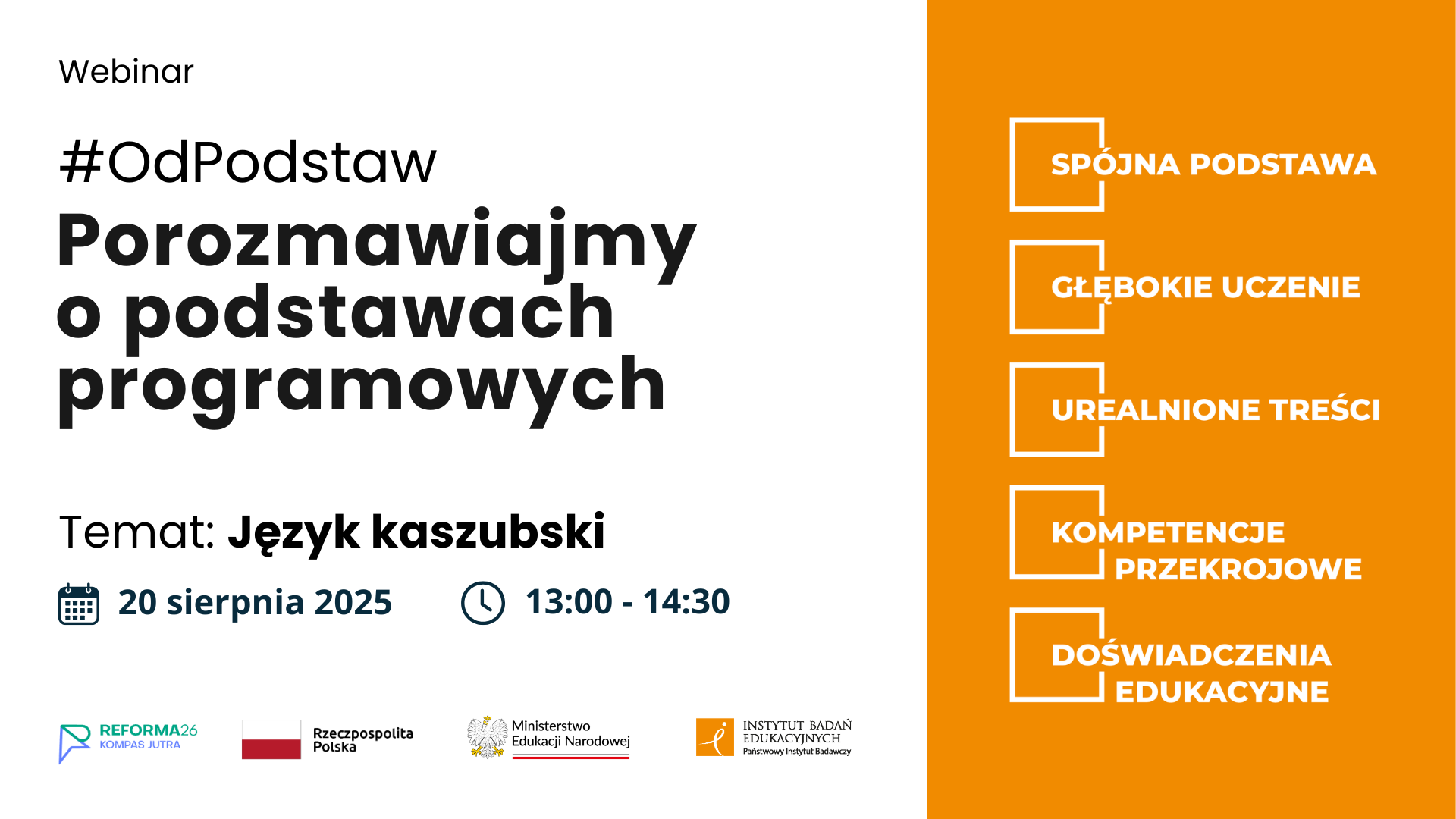 #OdPodstaw – porozmawiajmy o podstawach programowych - język kaszubski
